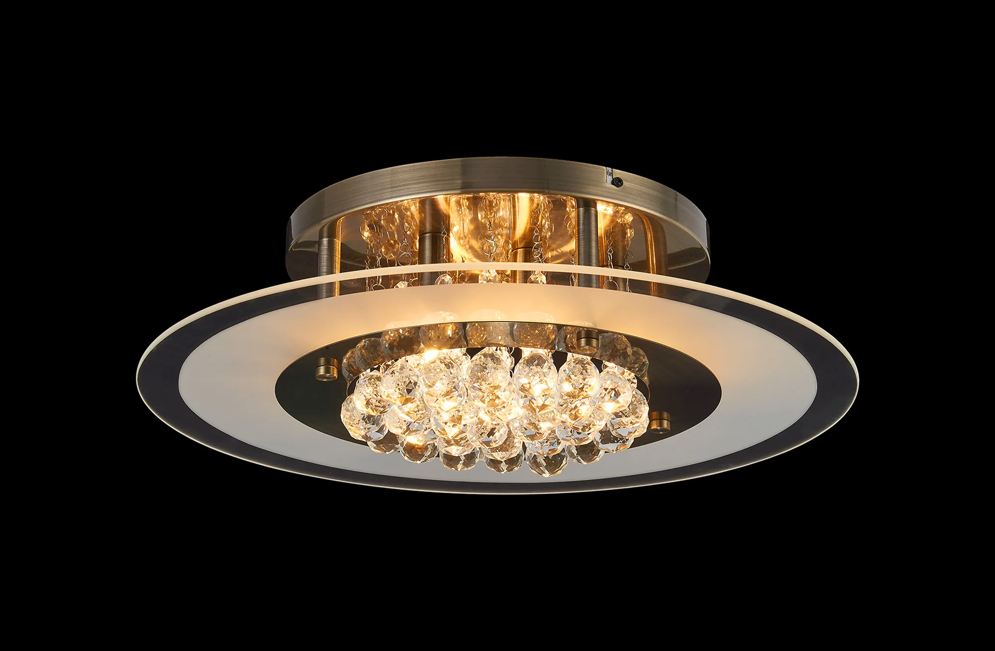 Delmar Crystal Ceiling Lights Diyas Flush Crystal Fittings